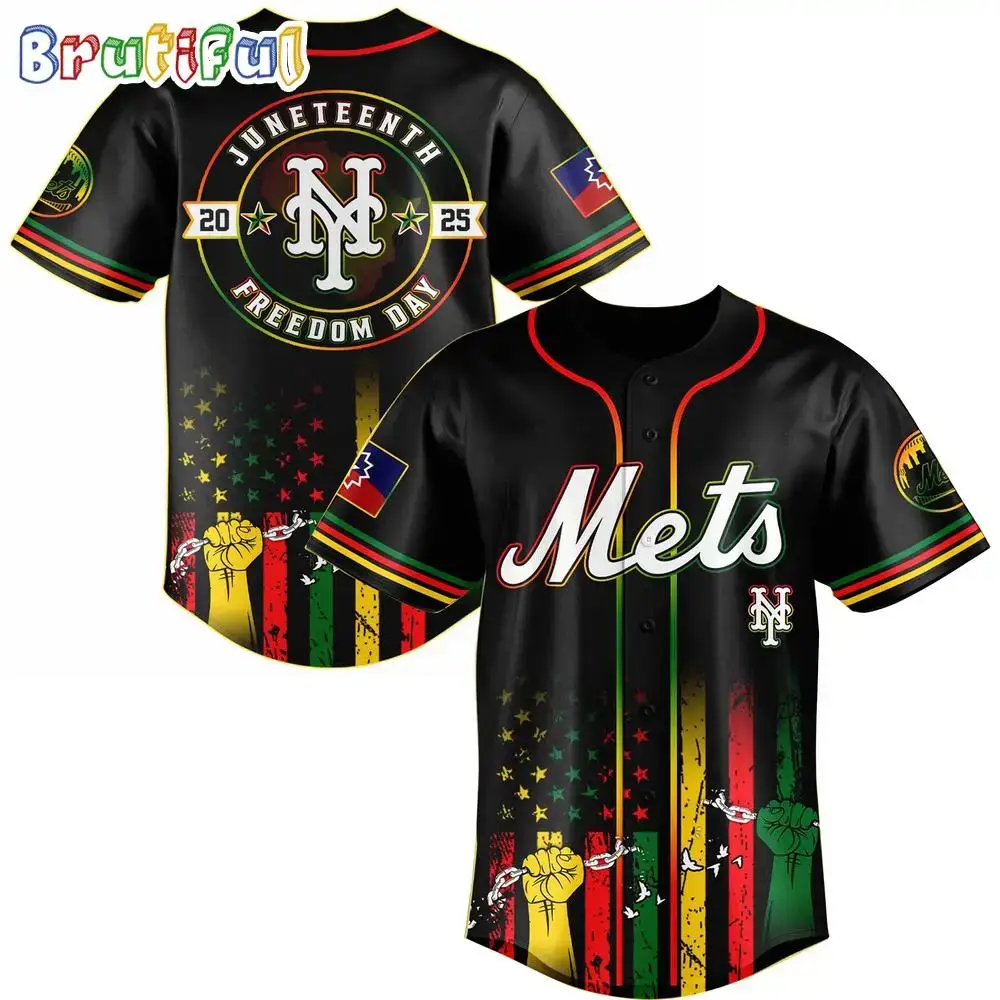 New York Mets X Juneteenth Day 2025 Baseball Jersey Image