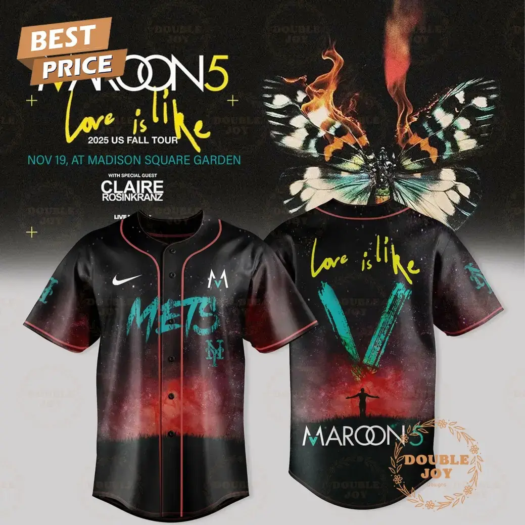 New York Mets x Maroon 5 - US Fall Tour 2025 Love Is Like Baseball Jersey Image