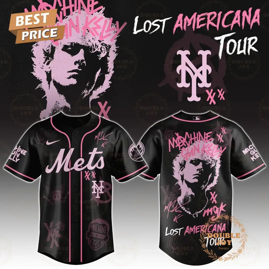 New York Mets x MGK Tour 2025 The Lost Americana Baseball Jersey Image