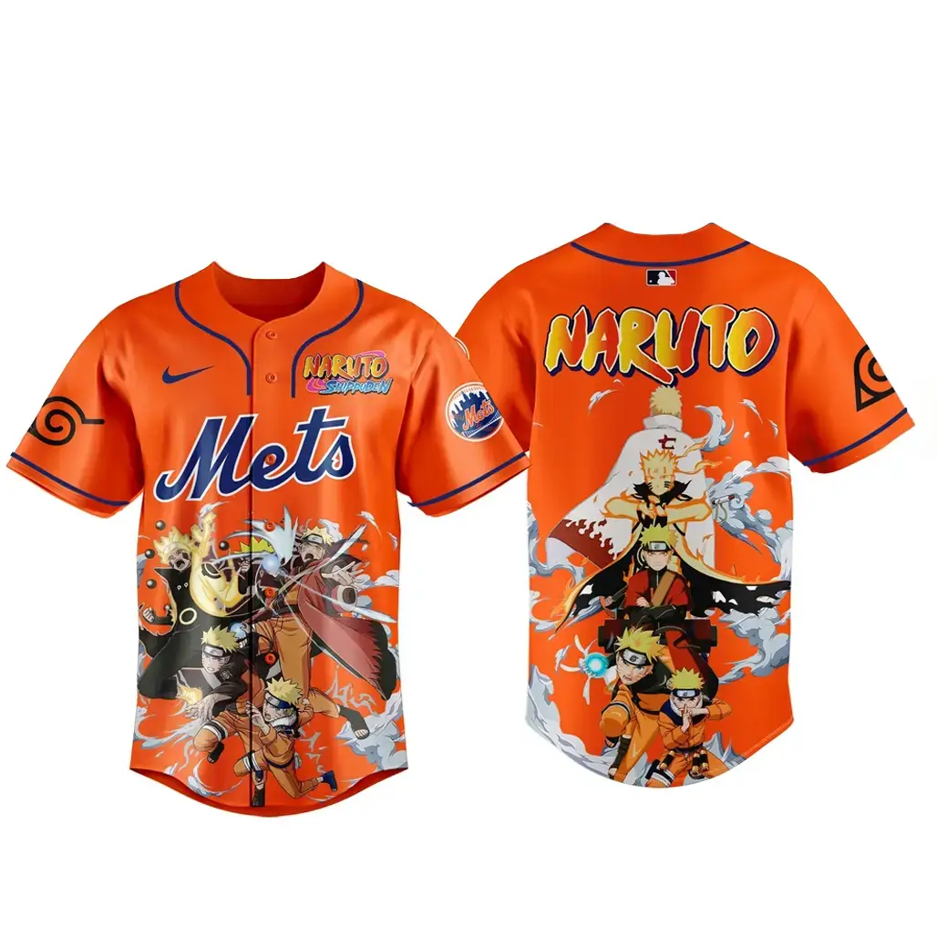 New York Mets x Naruto Game Night 2026 Baseball Jersey Image