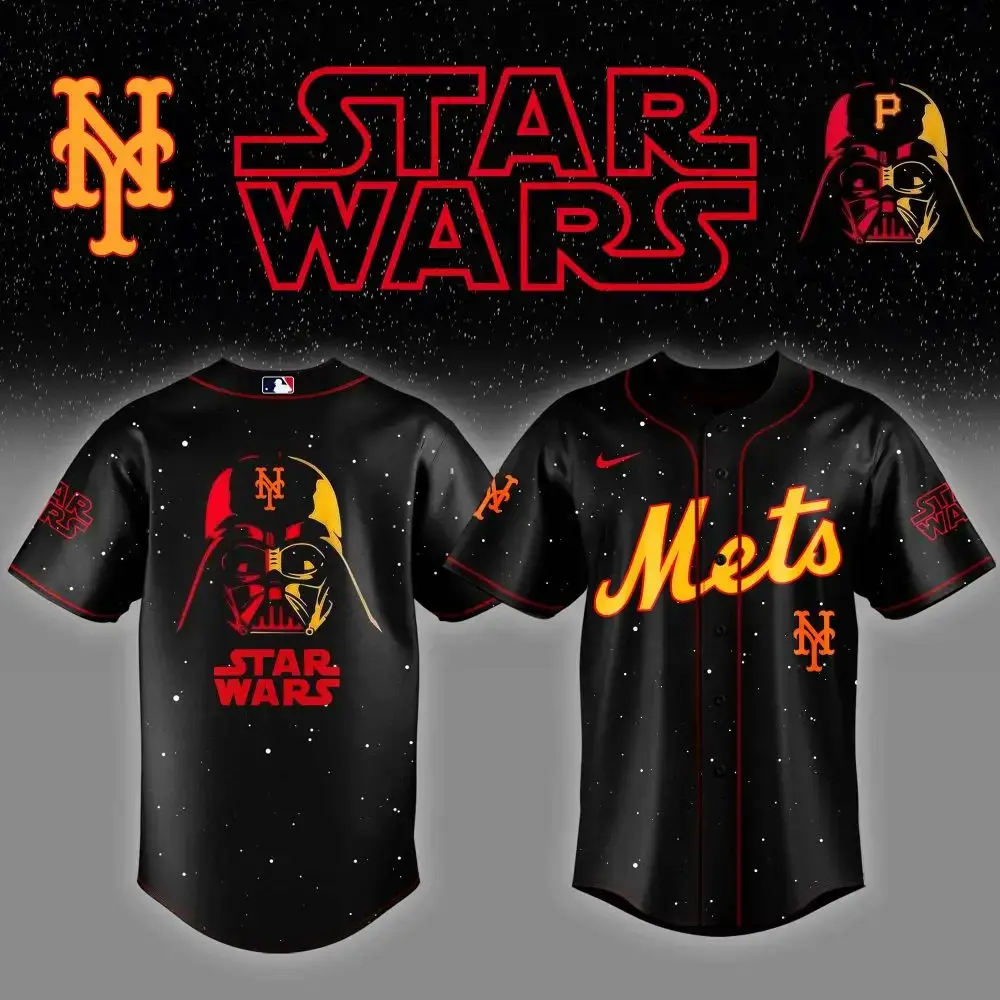 New York Mets X Star Wars Night Custom Baseball Jersey Image