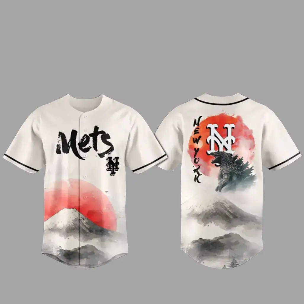 New York Mets x The Godzilla Kaiju Baseball Jersey Image