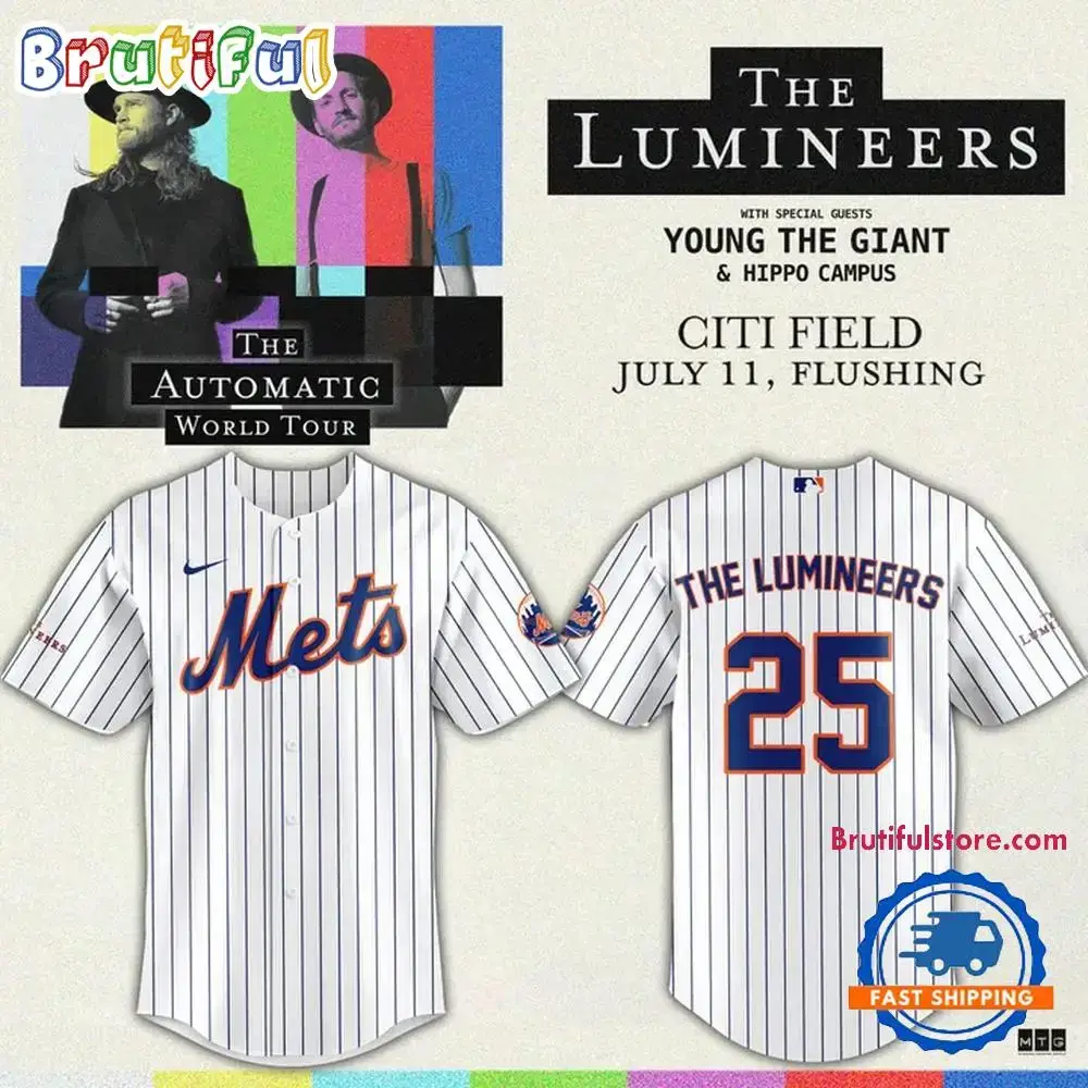 New York Mets x The Lumineers Automatic World Tour 2025 Jersey Shirt Image