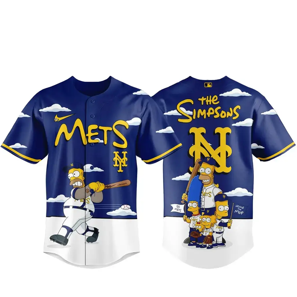 New York Mets x The Simpsons 2026 Major Gameday Baseball Jersey Image