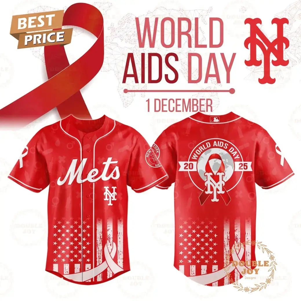 New York Mets x WORLD AIDS DAY Special Edition Baseball Jersey Image
