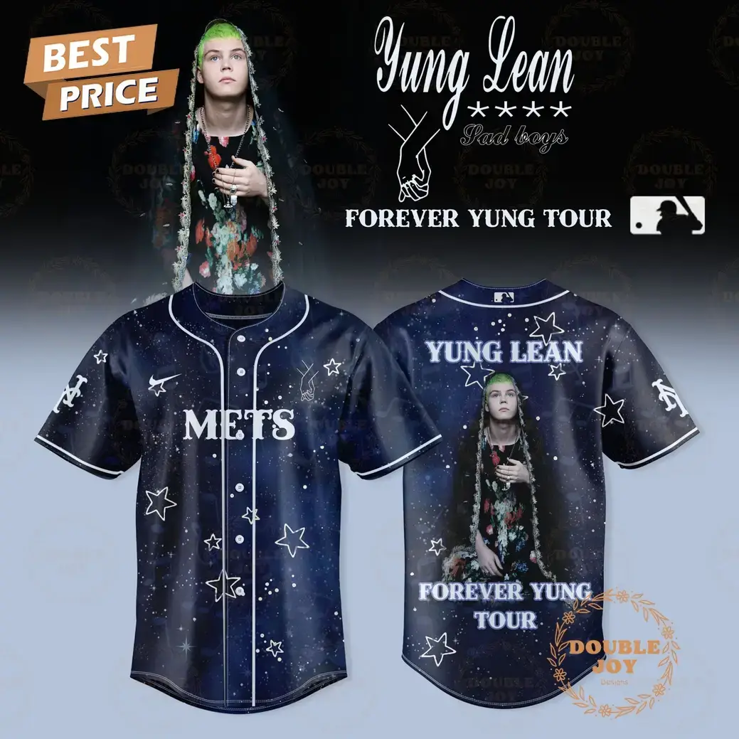 New York Mets x Yung Lean Tour Forever Yung Tour 2025 Baseball Jersey Image