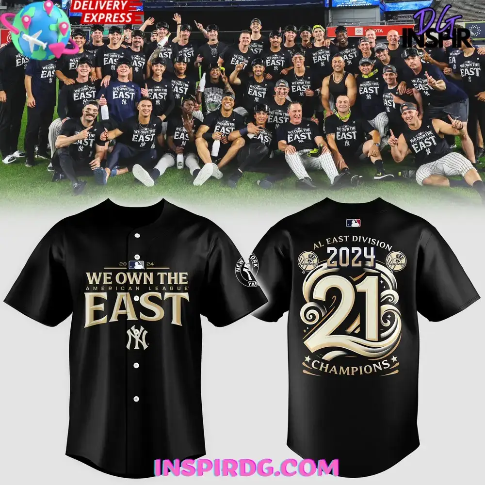 New York Yankees 2024 Al East Division Champions Baseball Jersey Image