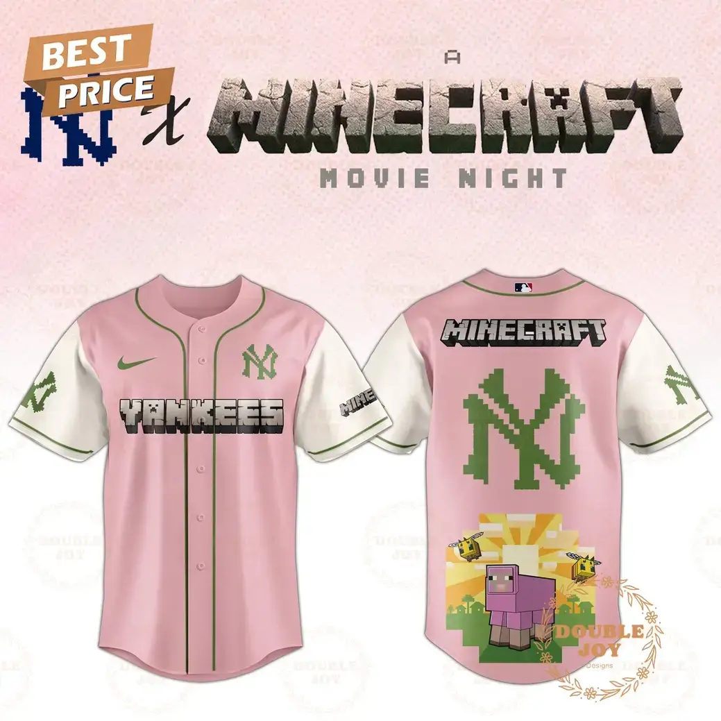 New York Yankees 2025 A Minecraft Movie Night Special Edition Baseball Jersey Image