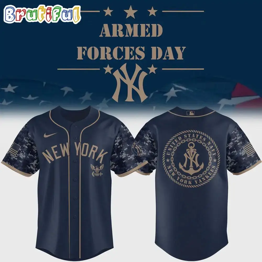New York Yankees 2025 Armed Forces Day Baseball Jersey Image