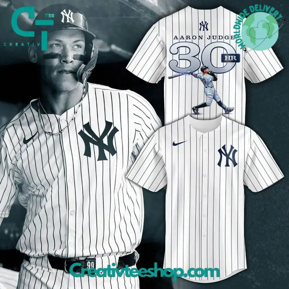 New York Yankees Aaron Judge 30 Hr Special Edition Baseball Jersey Image