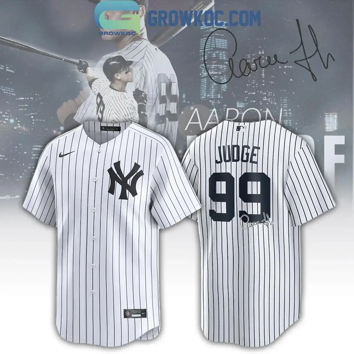 New York Yankees Aaron Judge No. 300 For No. 99 Baseball Jersey Image