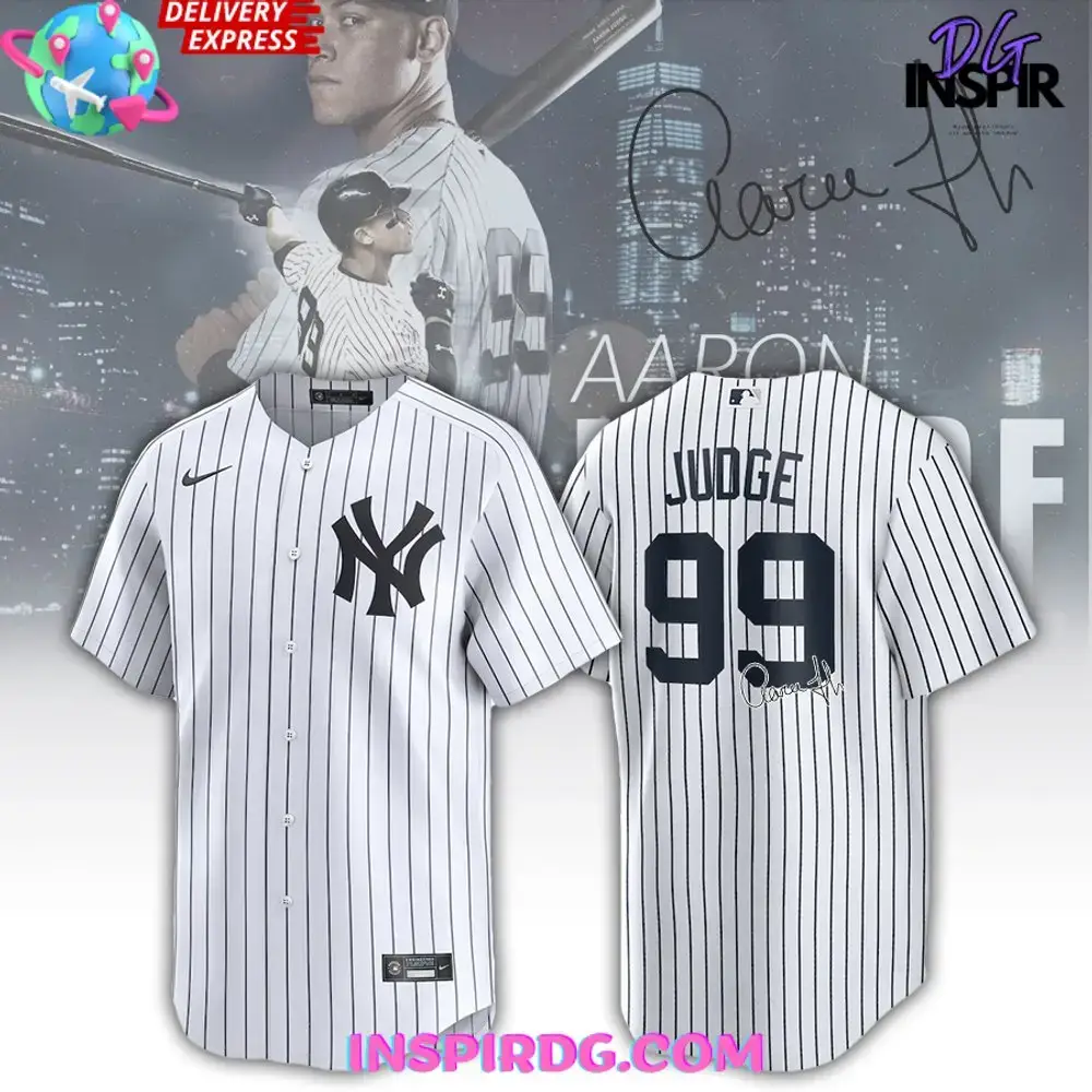New York Yankees Aaron Judge Signature Baseball Jersey Image