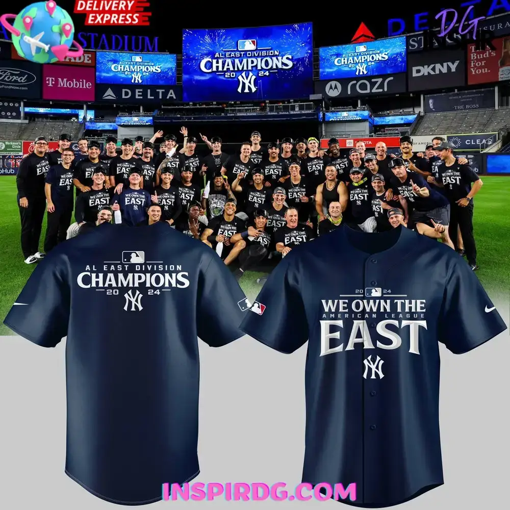 New York Yankees Al East Division Champions 2024 Baseball Jersey Image