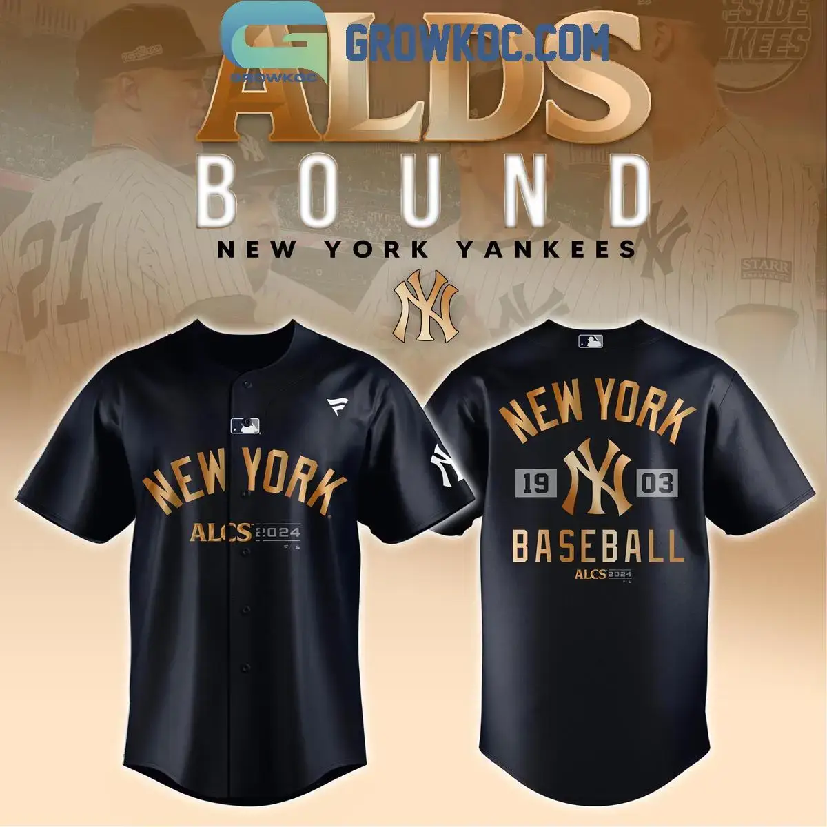 New York Yankees ALCS 2024 Champions Est. 1903 Baseball Jersey Image