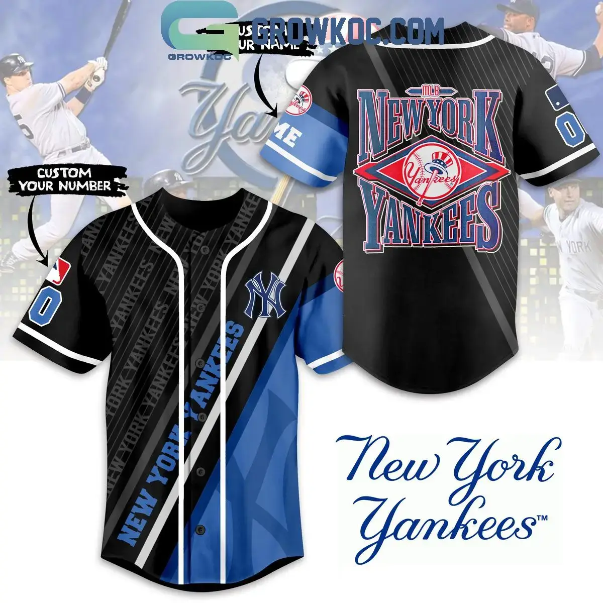 New York Yankees Baseball Team State Proud Personalized Baseball Jersey Image
