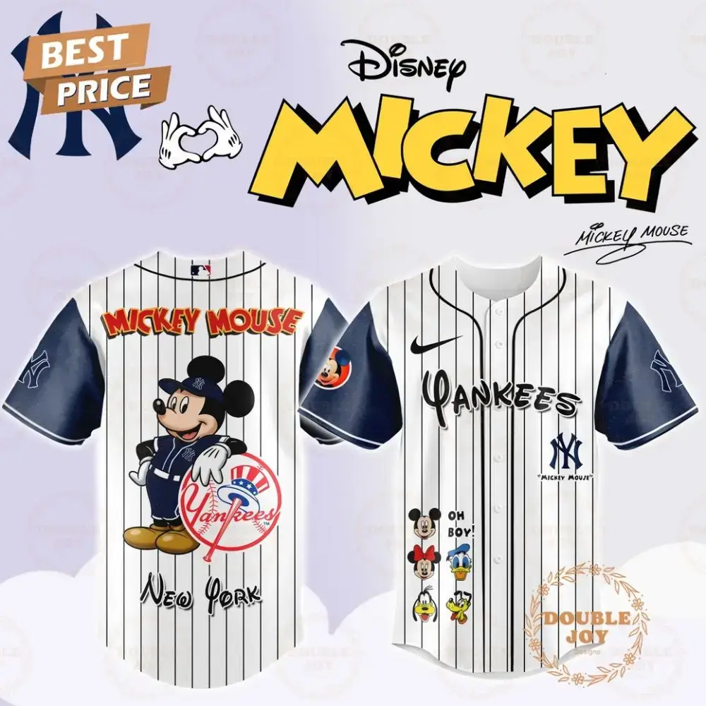 New York Yankees Disney Mickey Mouse 2025 Limited Edition Baseball Jersey Image