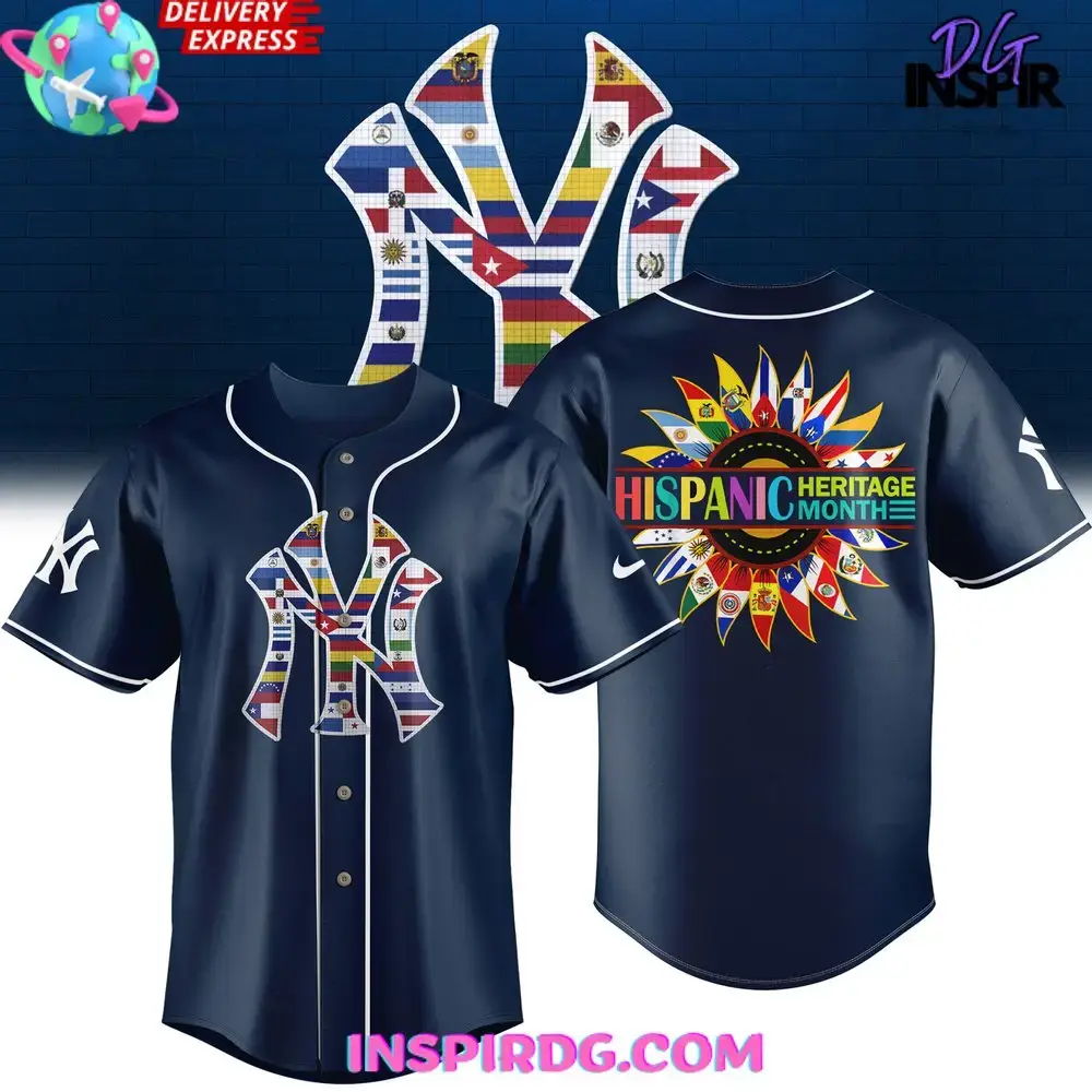 New York Yankees Happy Hispanic Heritage Month 2024 Baseball Jersey Image