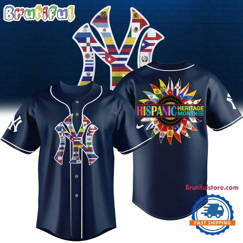 New York Yankees Happy Hispanic Heritage Month 2024 Baseball Jersey Shirt Image