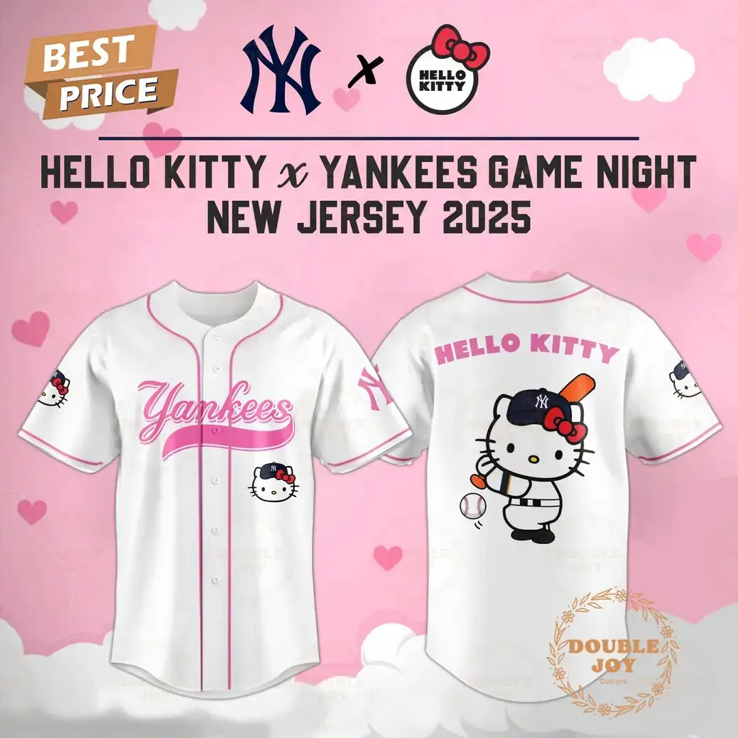 New York Yankees Hello Kitty X Cubs Game Night 2025 New Limited Edition Baseball Jersey Image
