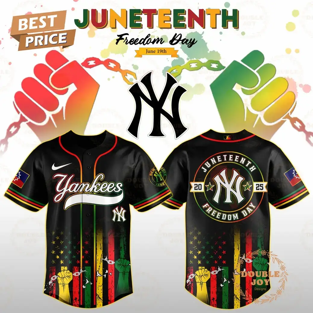 New York Yankees Juneteenth Freedom Day 2025 Special Edition Baseball Jersey Image