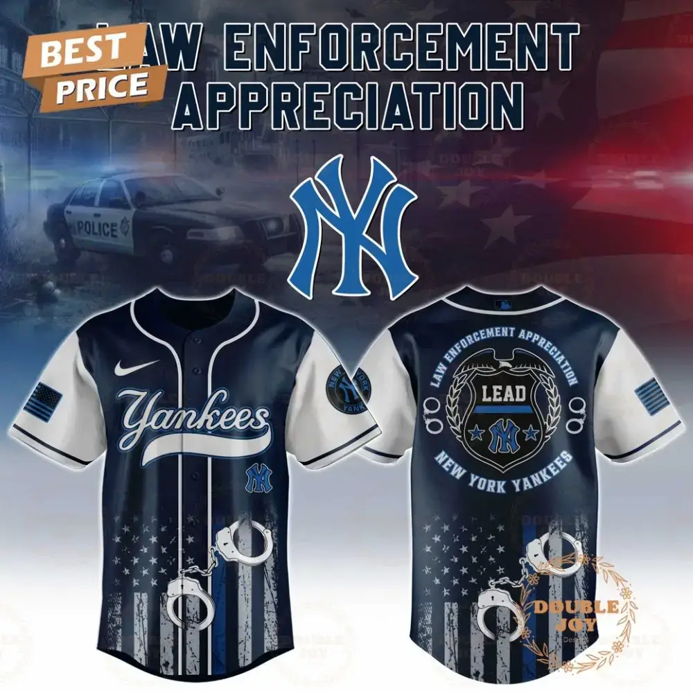 New York Yankees Law Enforcement Appreciation Day 2025 Special Edition Baseball Jersey Image