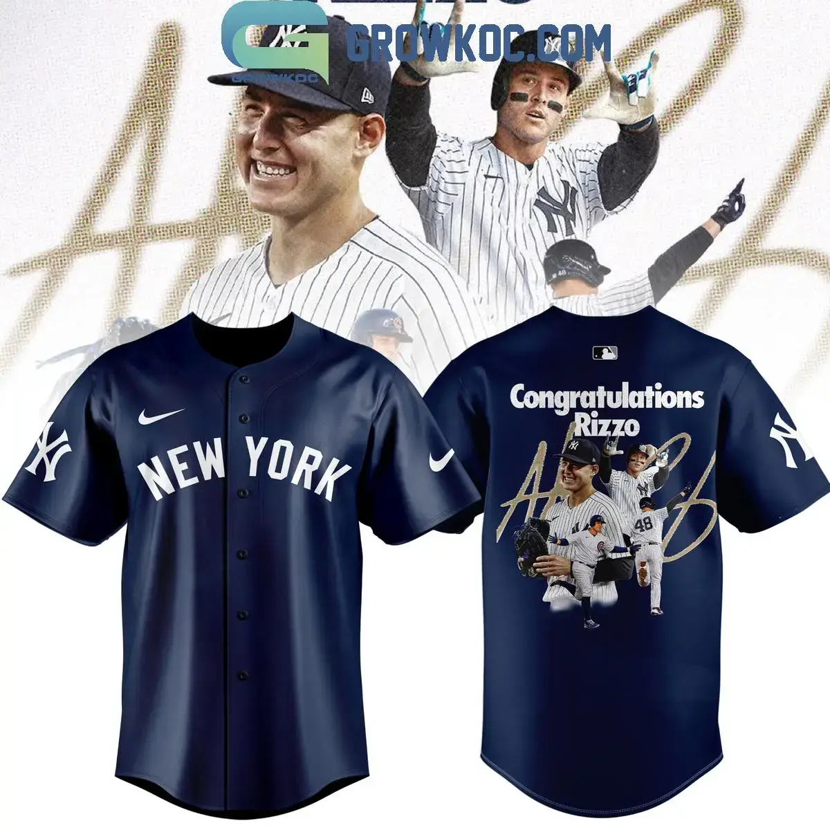 New York Yankees Legend Anthony Rizzo Jersey Image