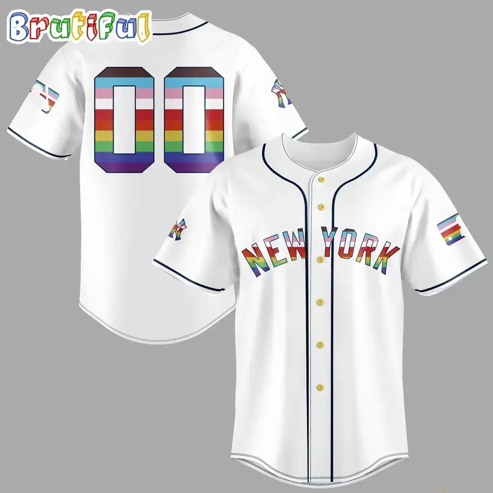 New York Yankees LGBT Pride Month Custom Jersey Shirt Image