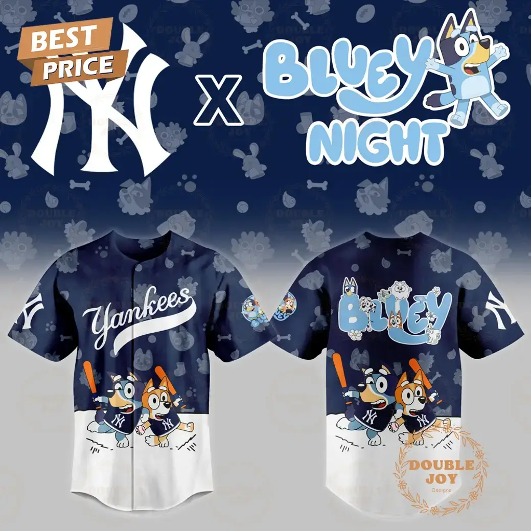 New York Yankees MLB 2025 Bluey Night New Edition Baseball Jersey Image