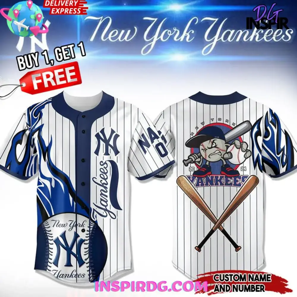 New York Yankees Mlb Personalized Baseball Jersey Image