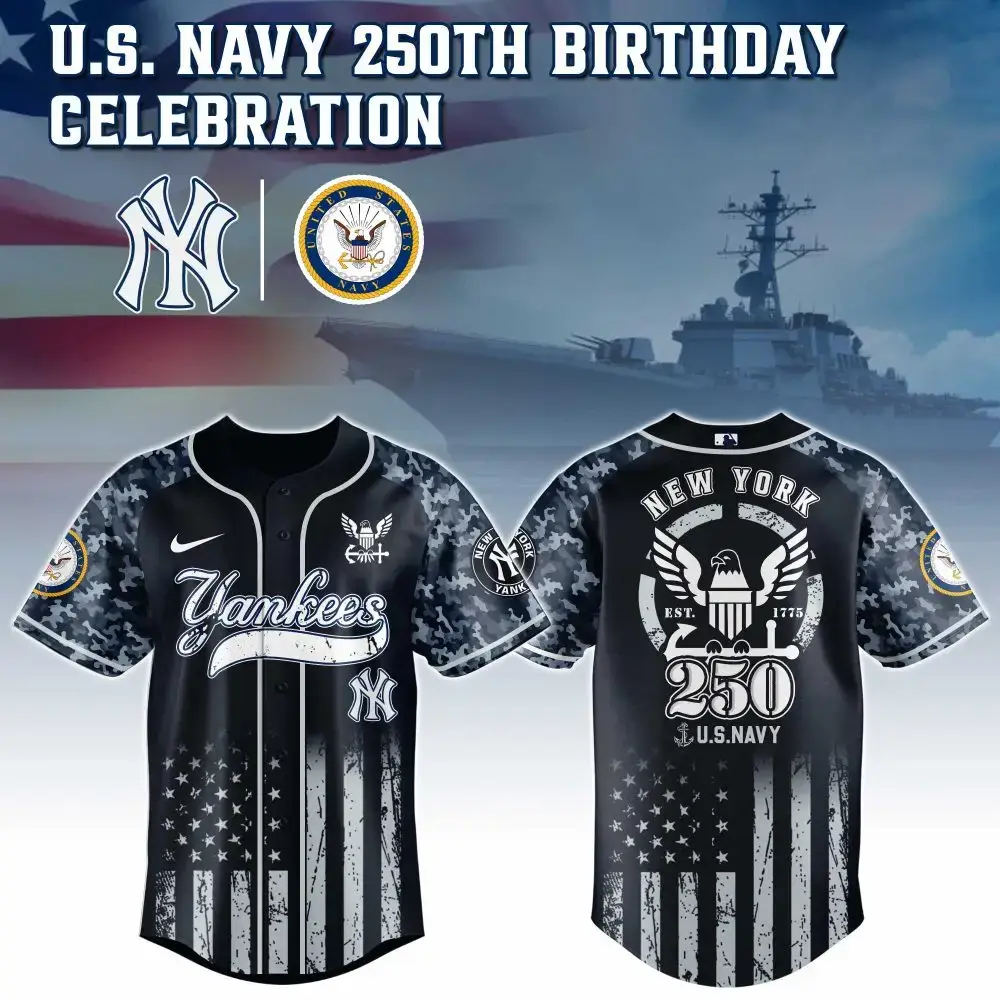 New York Yankees Mlb X 250 U.S. Navy Custom Baseball Jersey Image