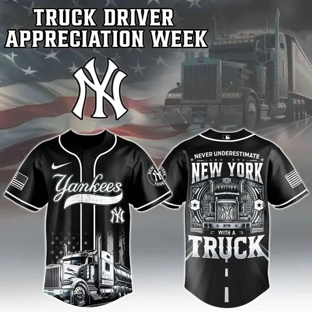 New York Yankees Mlb X Nation Truck Driver Appreciation Week Limited Edition Custom Baseball Jersey Image