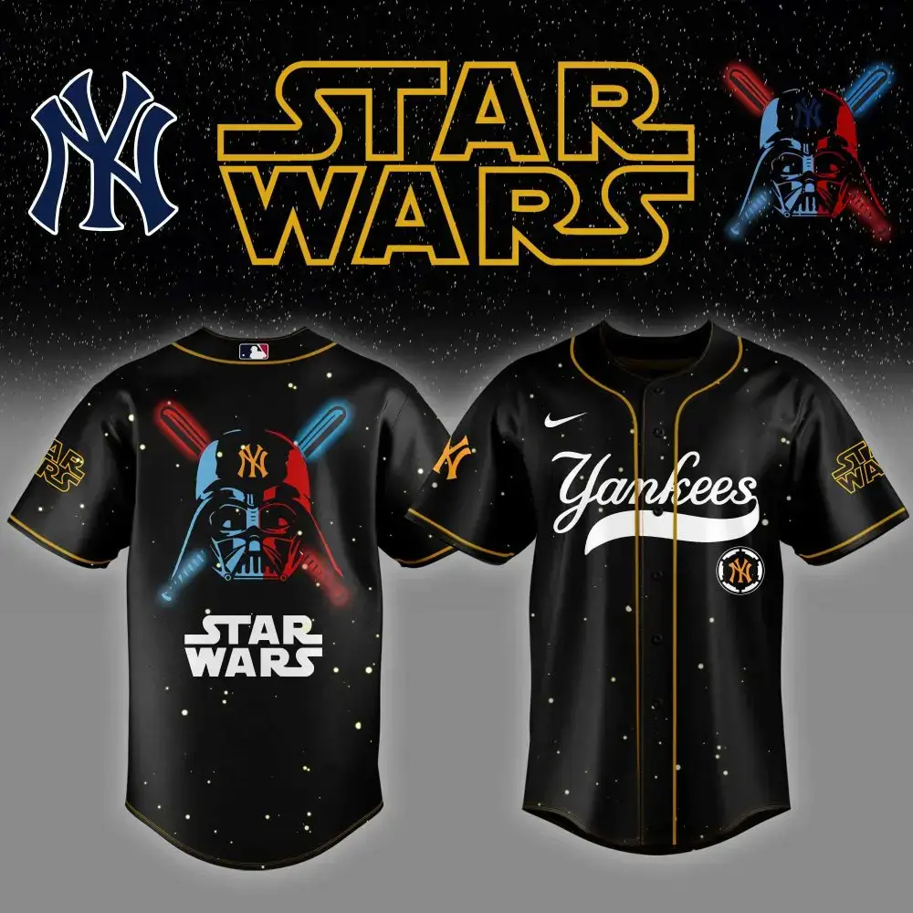 New York Yankees Mlb X Starwars Custom Baseball Jersey Image