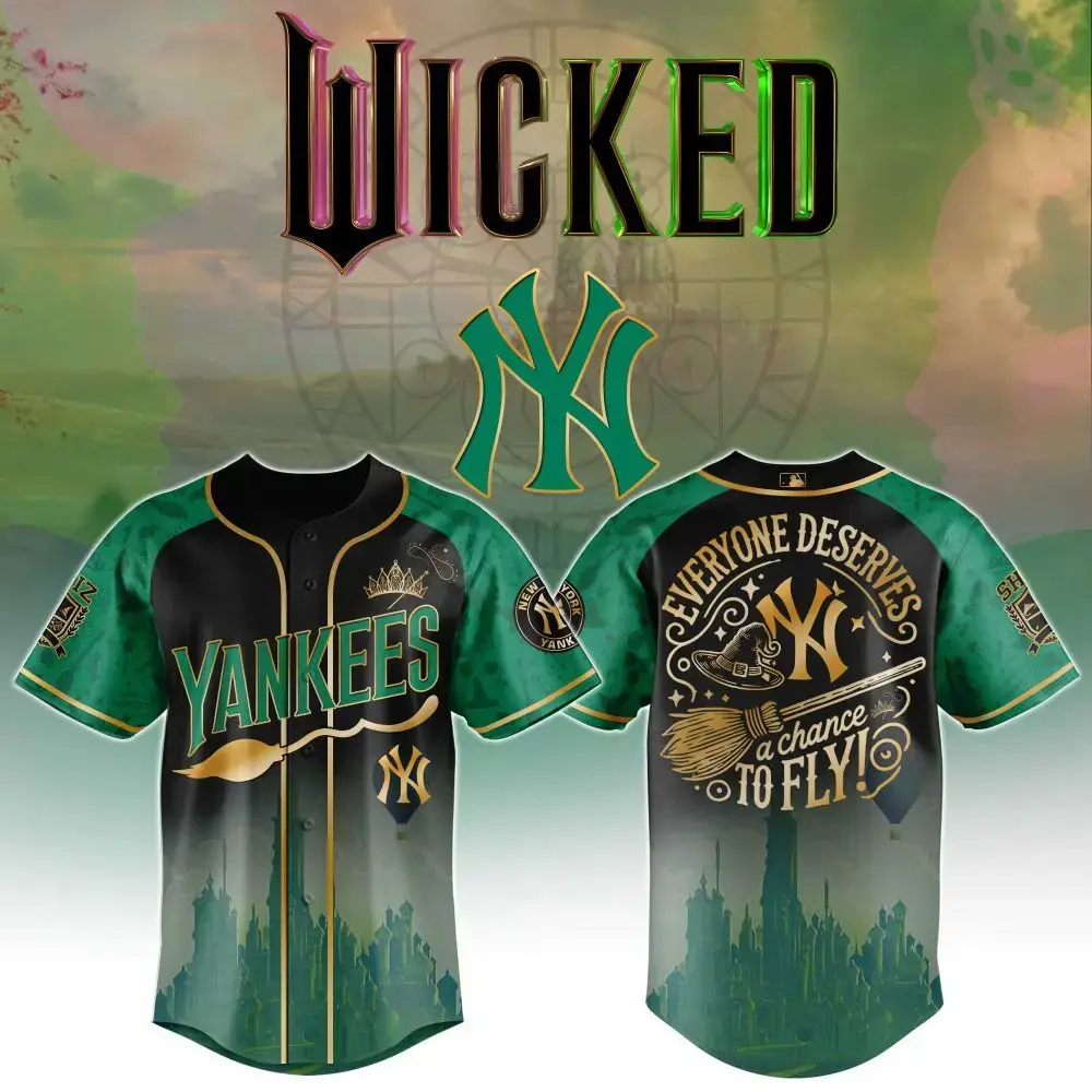 New York Yankees Mlb X Wiched Castle Custom Baseball Jersey Image