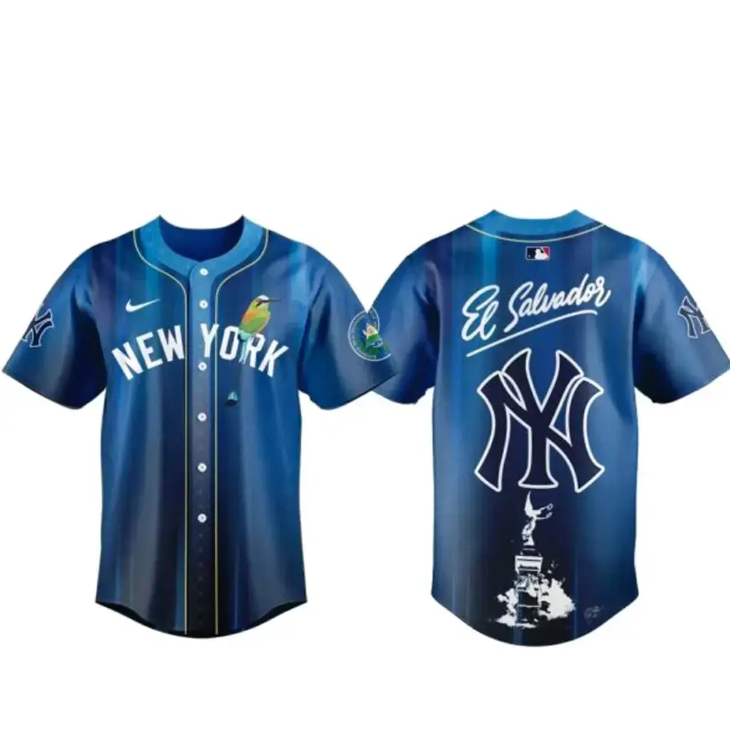 New York Yankees Salvadoran Heritage Day 2026 Baseball Jersey Image