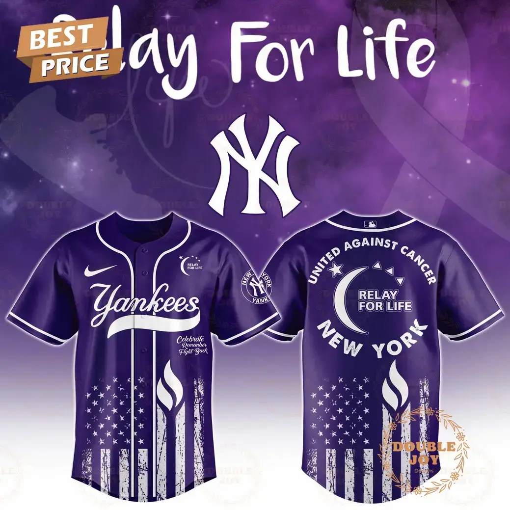 New York Yankees United Against Cancer Relay For Life 2025 Limited Edition Baseball Jersey Image