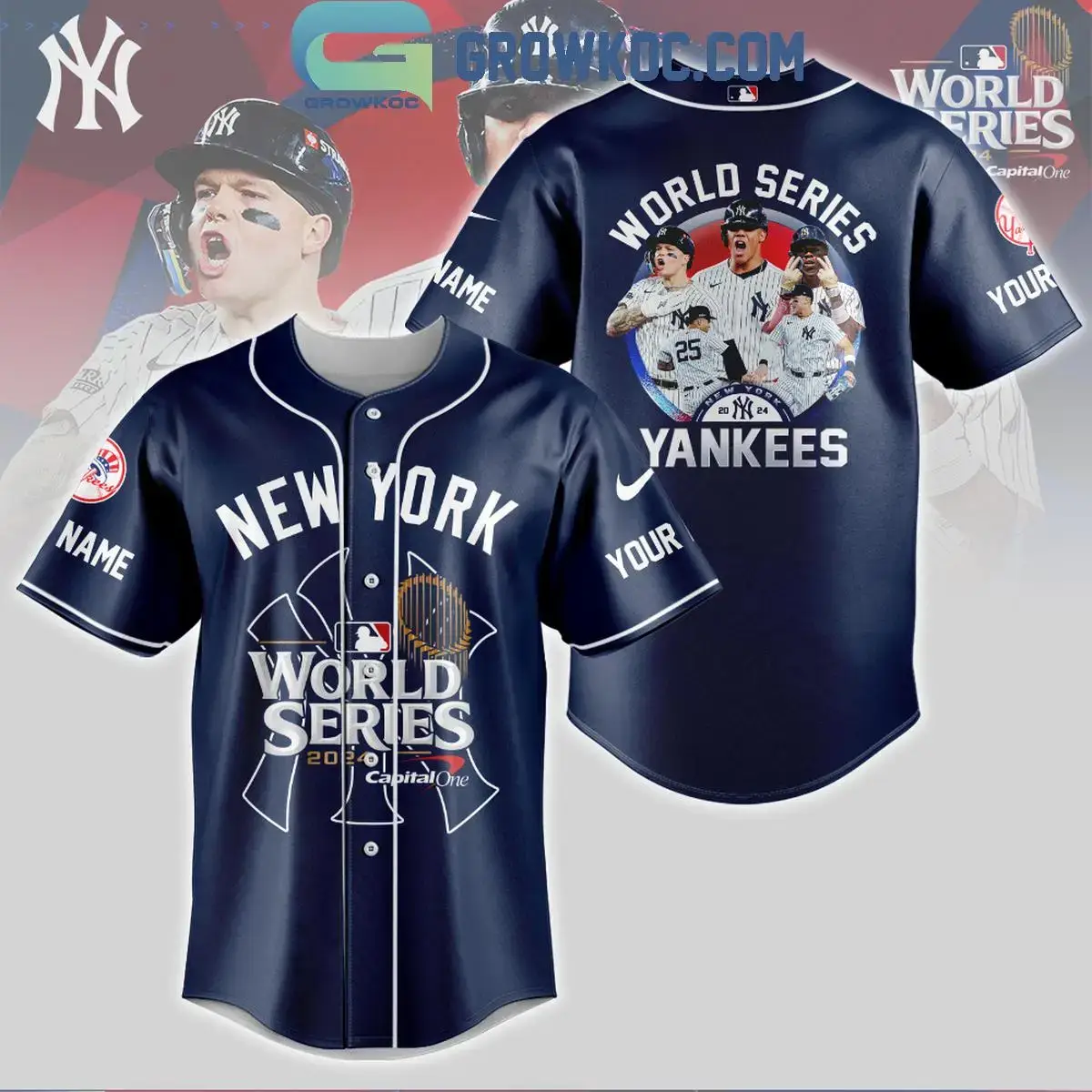New York Yankees World Series Champions 2024 The Yankees Personalized Baseball Jersey Image