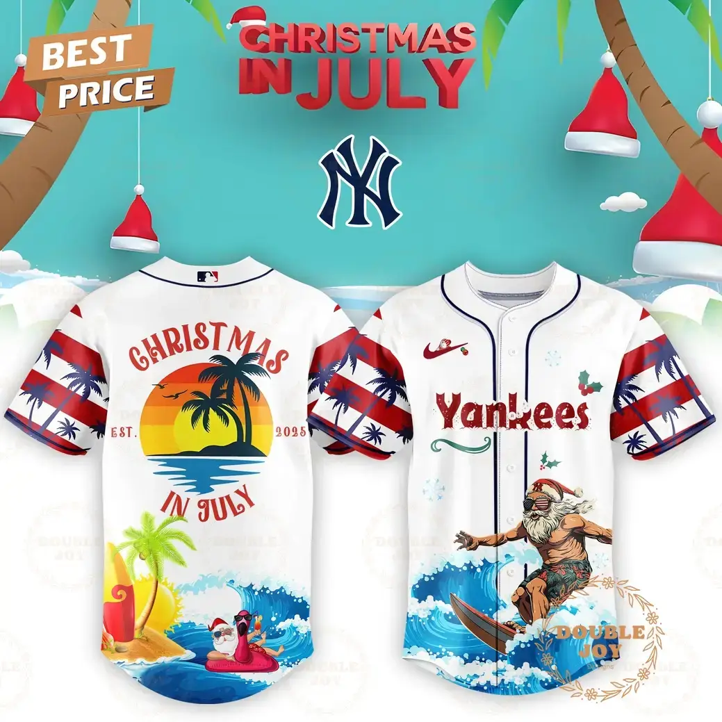 New York Yankees x Christmas In July EST.2025 Special Edition Baseball Jersey Image