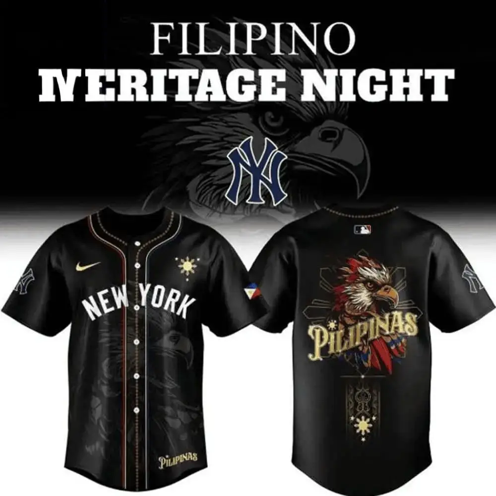 New York Yankees X Filipino Heritage Day Celebrate Jersey Yankees Merch Fans Gifts Image
