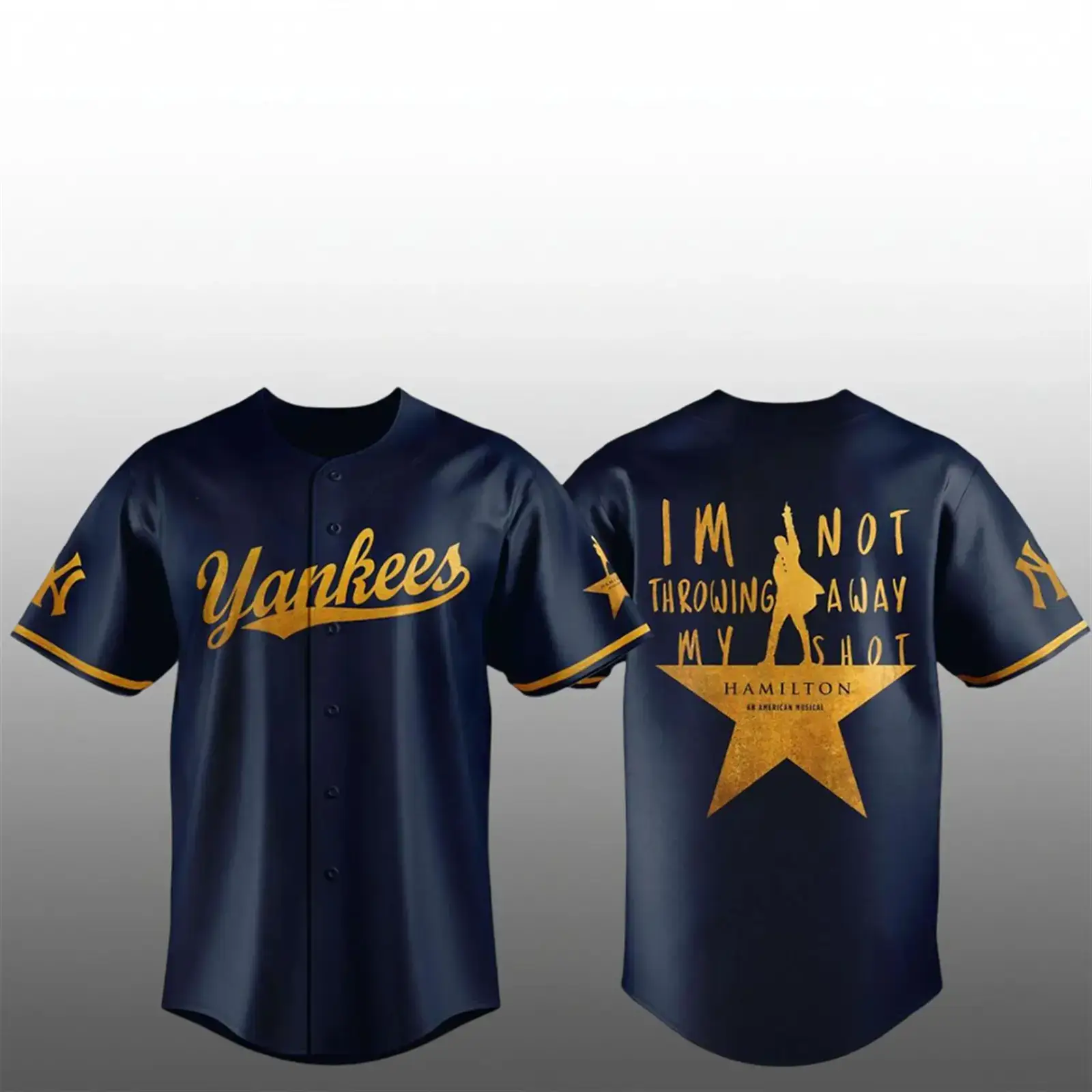 New York Yankees x Hamilton 2026 Im Not Throwing Away My Shot Baseball Jersey Image
