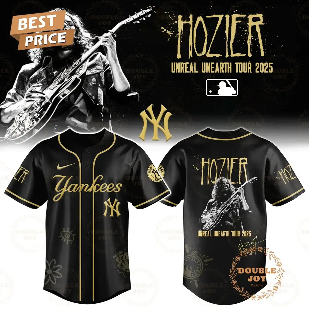New York Yankees x HOZIER Tour 2025 Unreal Unearth Edition Baseball Jersey Image