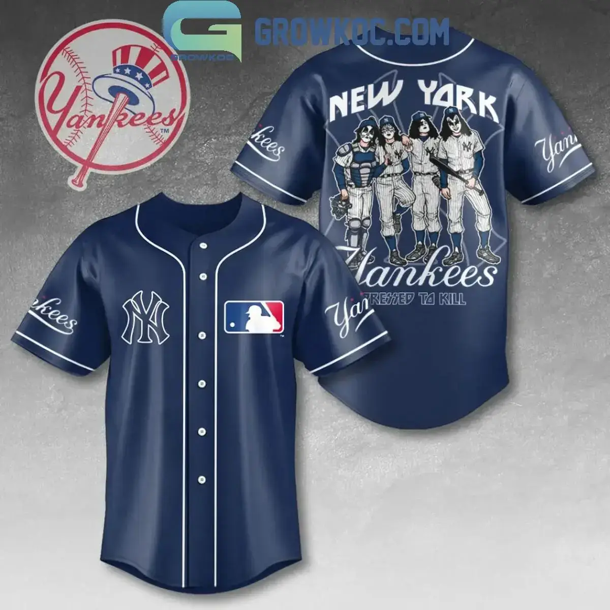 New York Yankees x Kiss Band Pressed To Kill Jersey Image