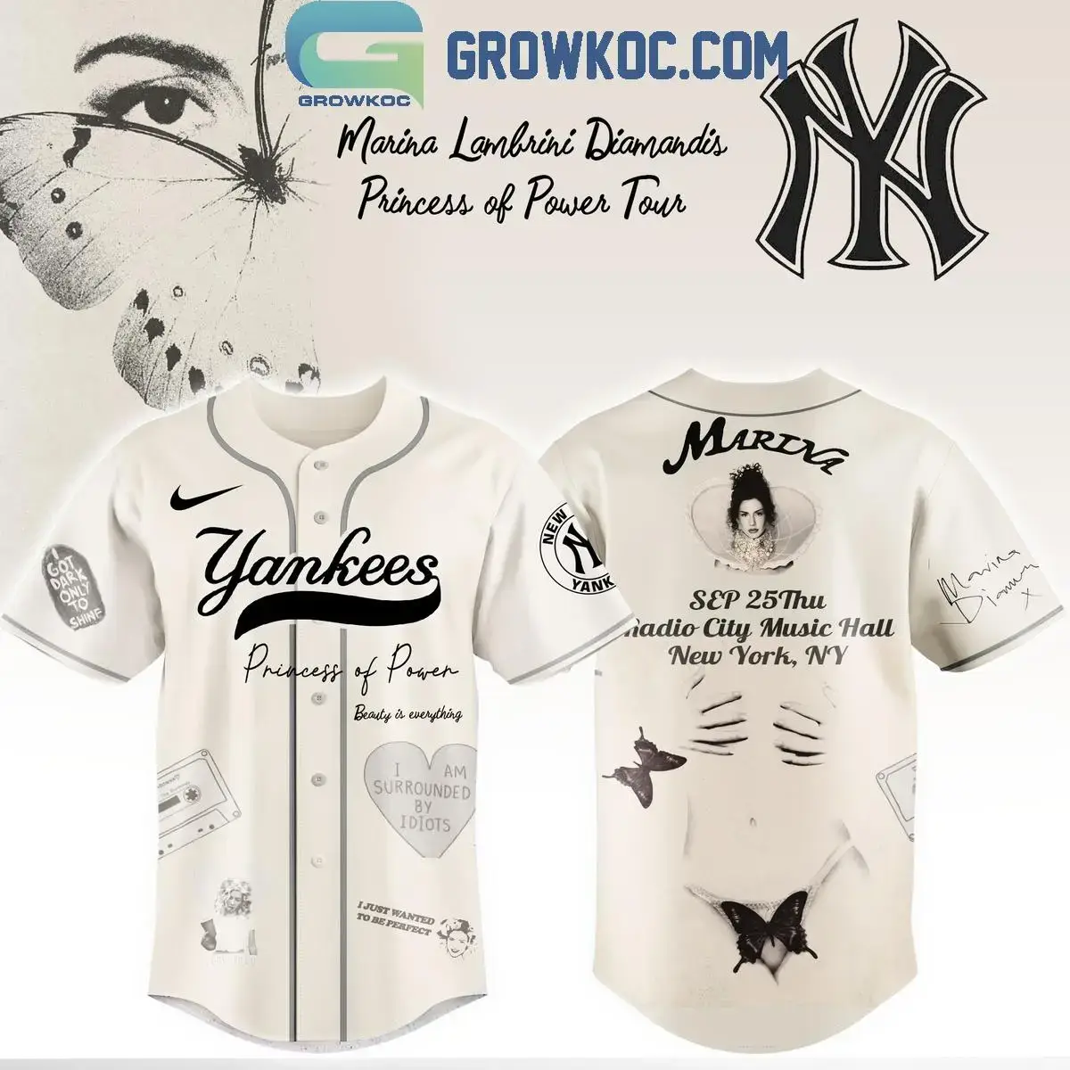 New York Yankees x Marina Princess Of Power 2025 Jersey Image