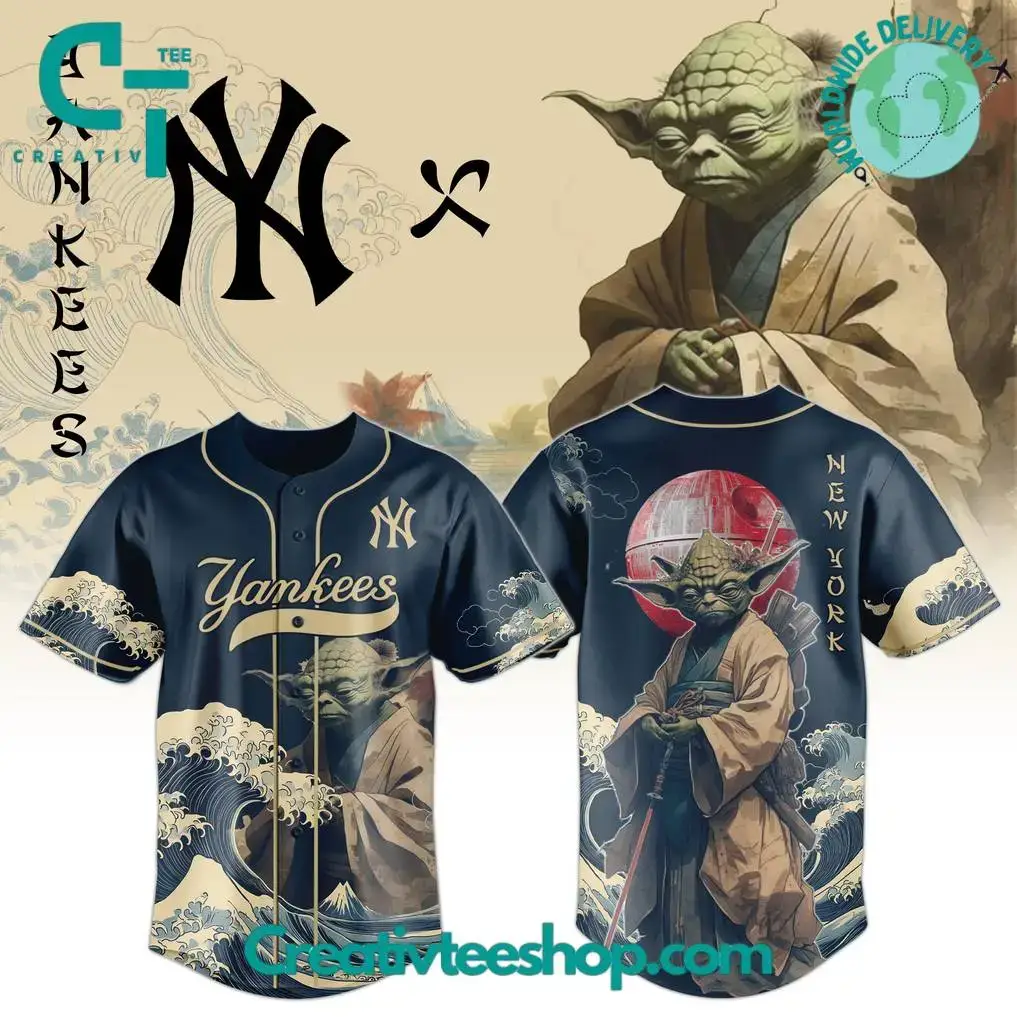 New York Yankees X Master Yoda 2025 Japan Edition Baseball Jersey Image
