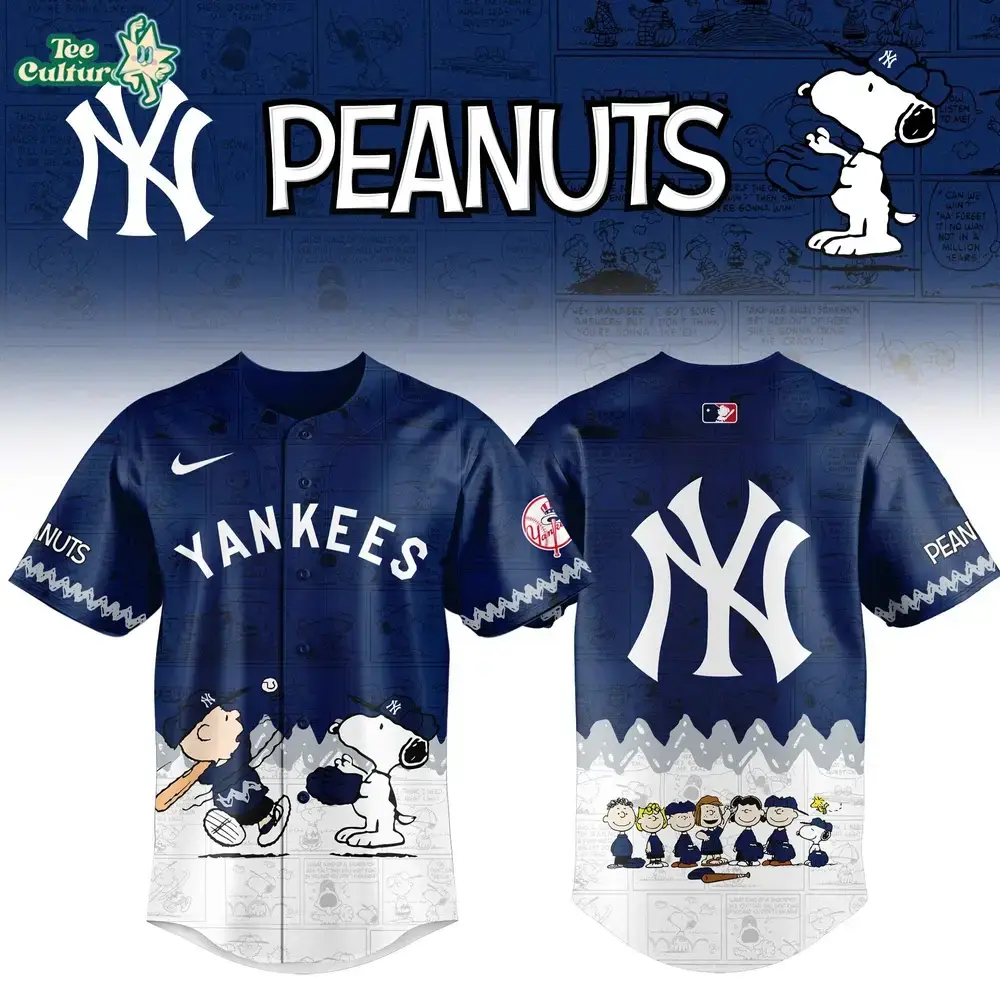 New York Yankees x Peanuts Night 2026 Special Edition Baseball Jersey Image