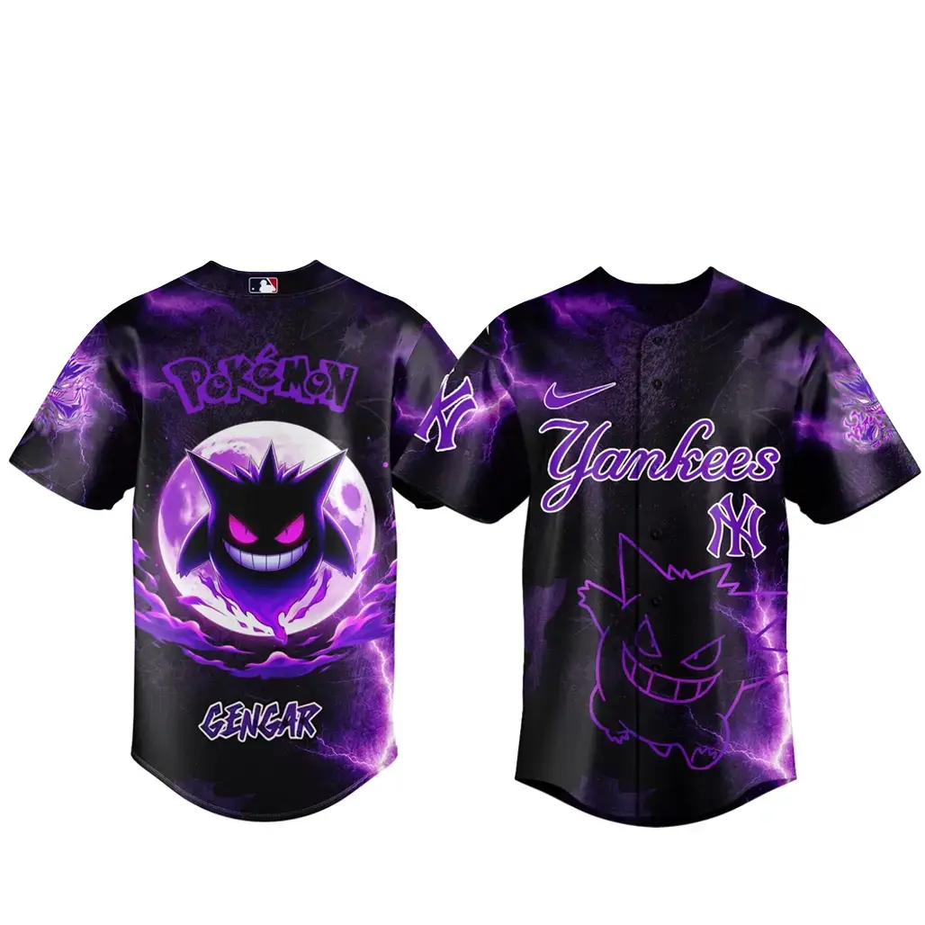 New York Yankees x Pokemon Gengar 2026 Baseball Jersey Version 3 Image