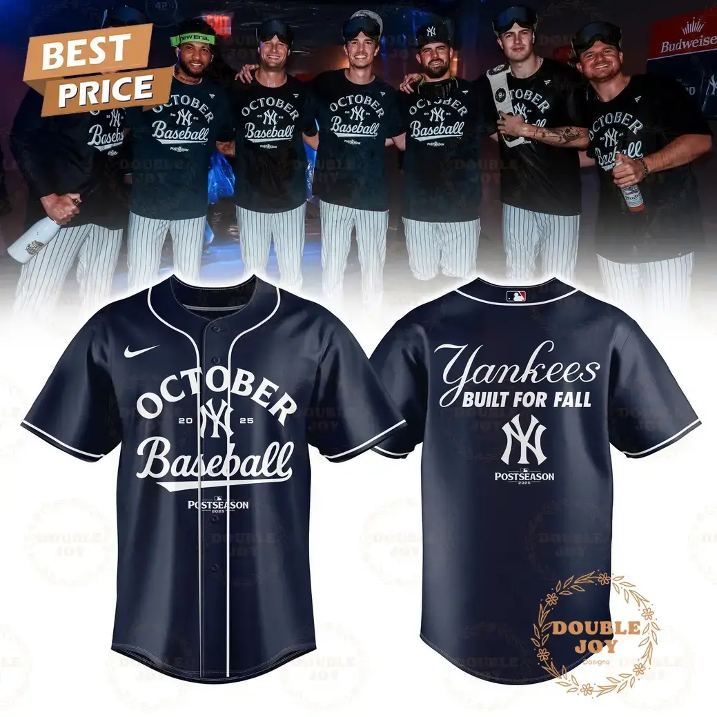 New York Yankees x Postseason 2025 Built For Fall Baseball Jersey Image