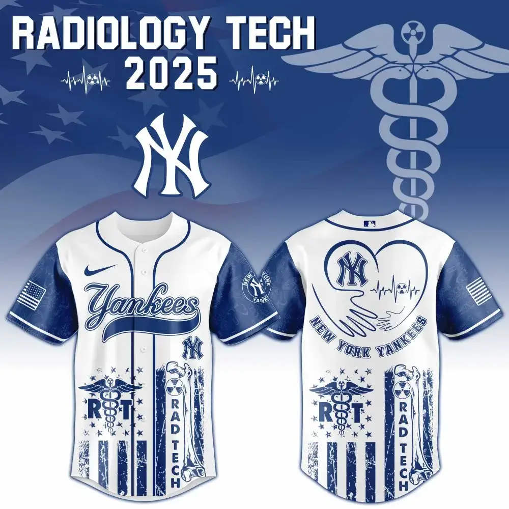 New York Yankees X Radiology Tech Night Exclusive Design Custom Baseball Jersey Image