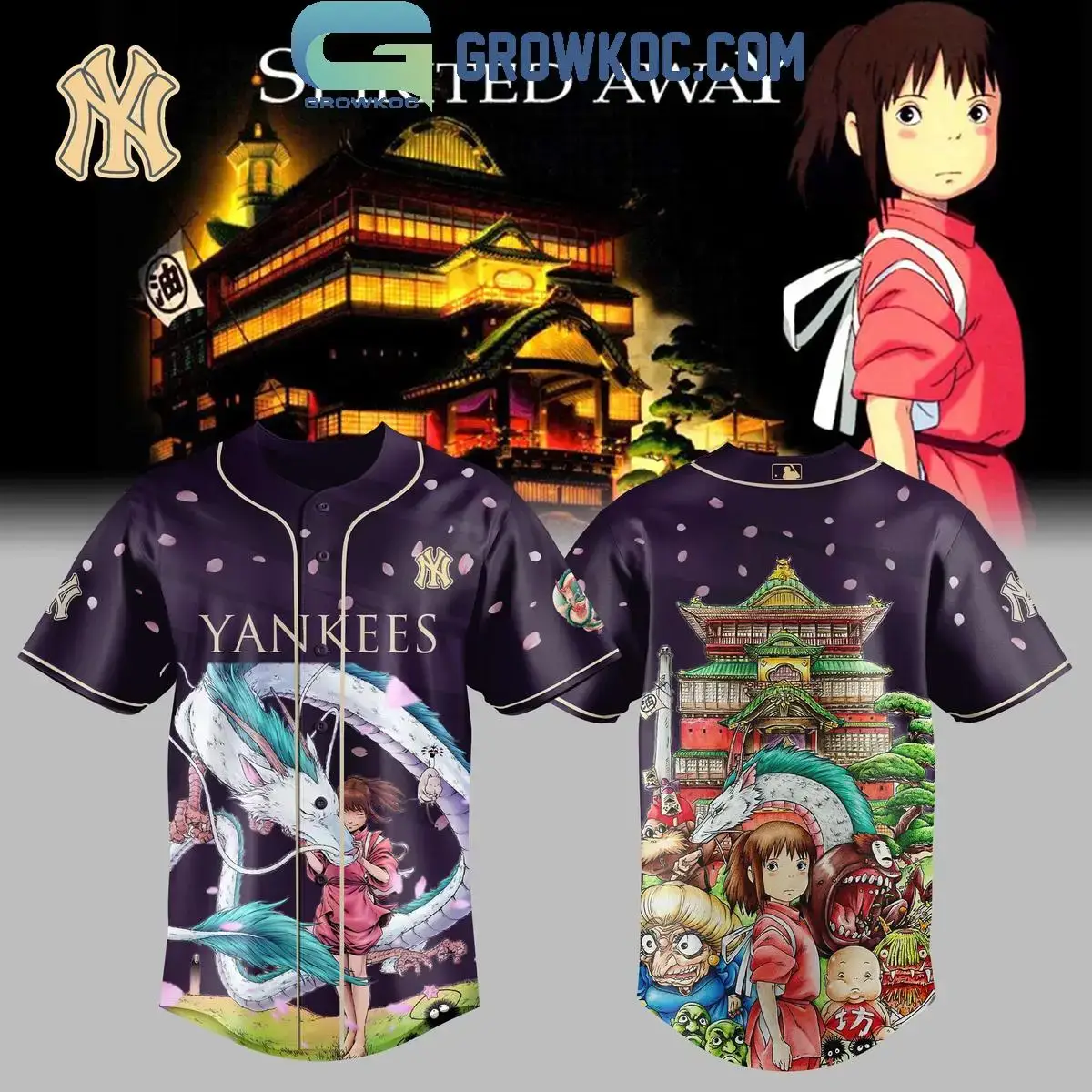 New York Yankees x Spirited Away Studio Ghibli 2025 Baseball Jersey Image