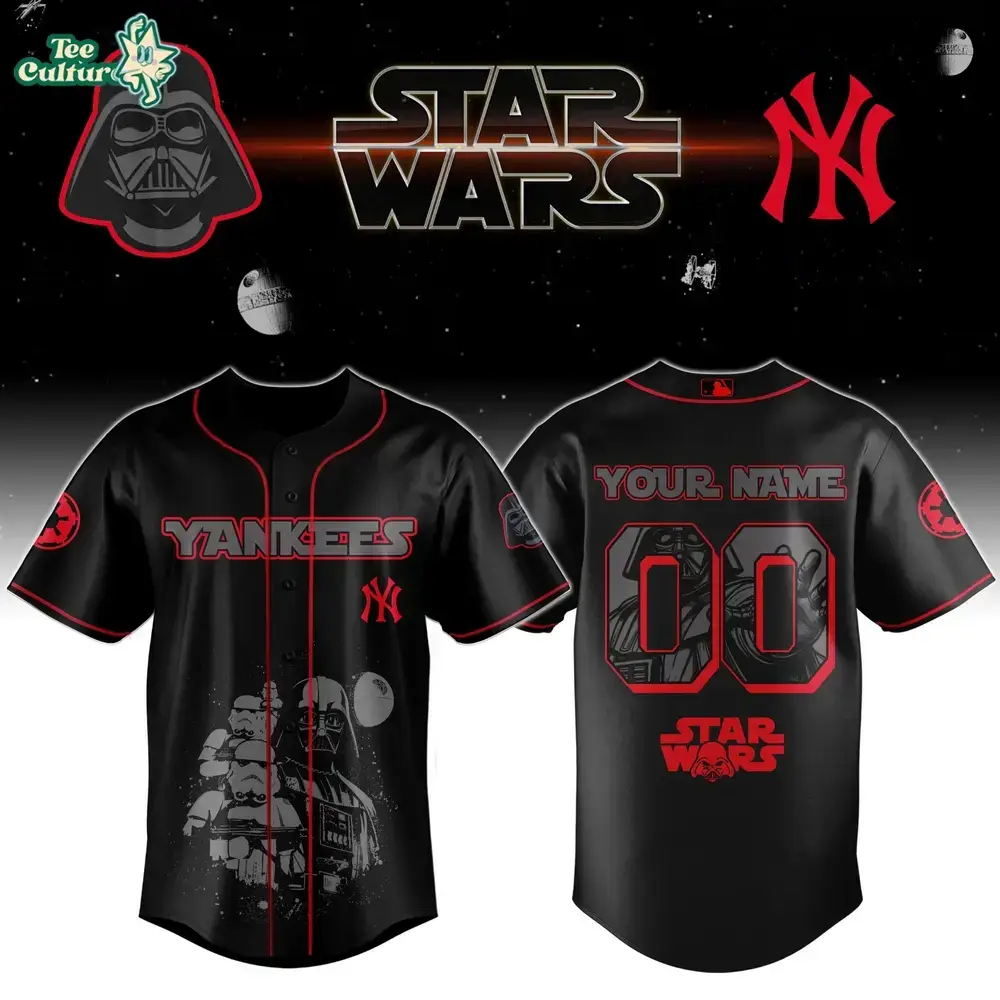 New York Yankees x Star Wars Dark Force Special Edition Baseball Jersey 2026 Image