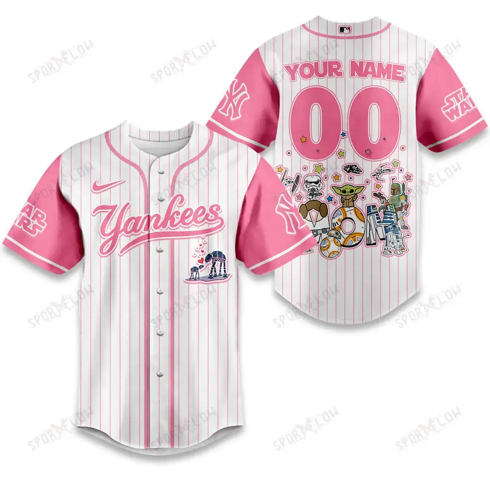 New York Yankees X Star Wars Galaxy'S Best Mom Custom Baseball Jersey Image